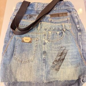 Denim Patchwork Tote Bag